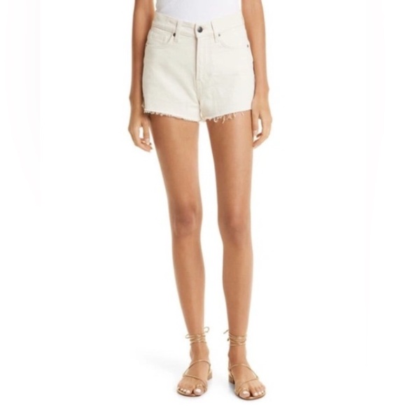 Veronica Beard Timmi Cutoff Shorts Size 30 / 10 Ecru High Rise Designer Summer - Picture 1 of 16